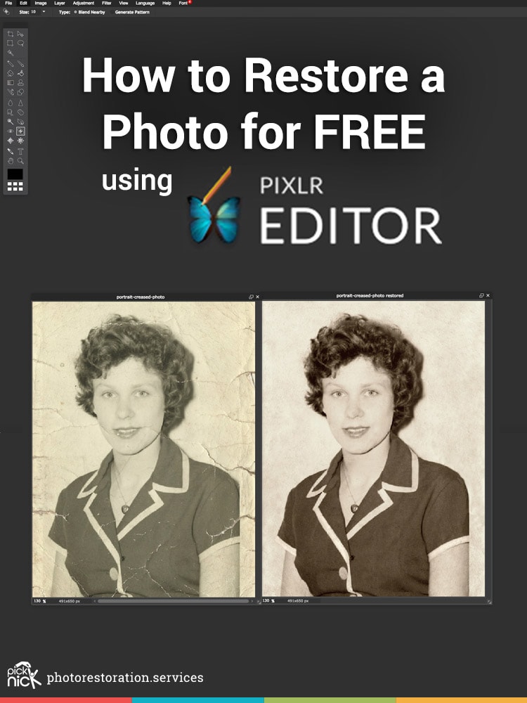How to restore a photo using Pixlr