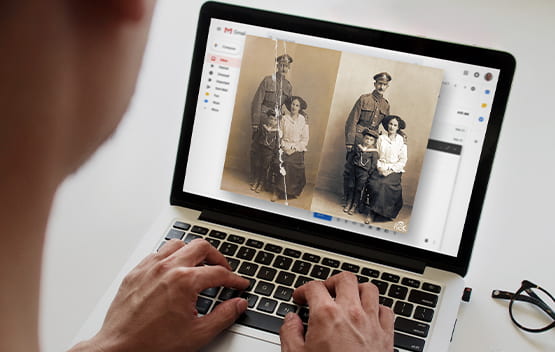 photo restoration proof sent for your approval