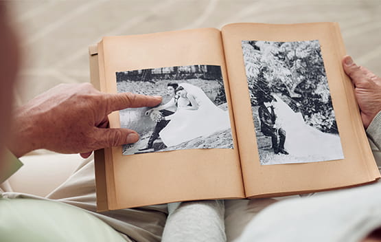 selecting old photos for restoration