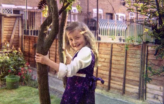 Colour corrected photo of a young girl